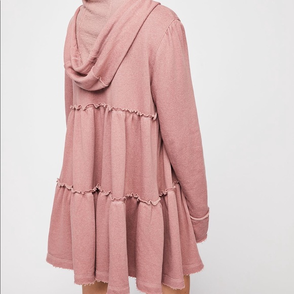 Free People Tiered Trapeze Hoodie (XS) (NWT)